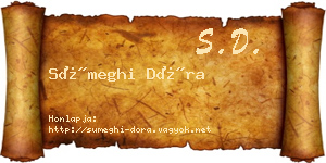 Sümeghi Dóra névjegykártya